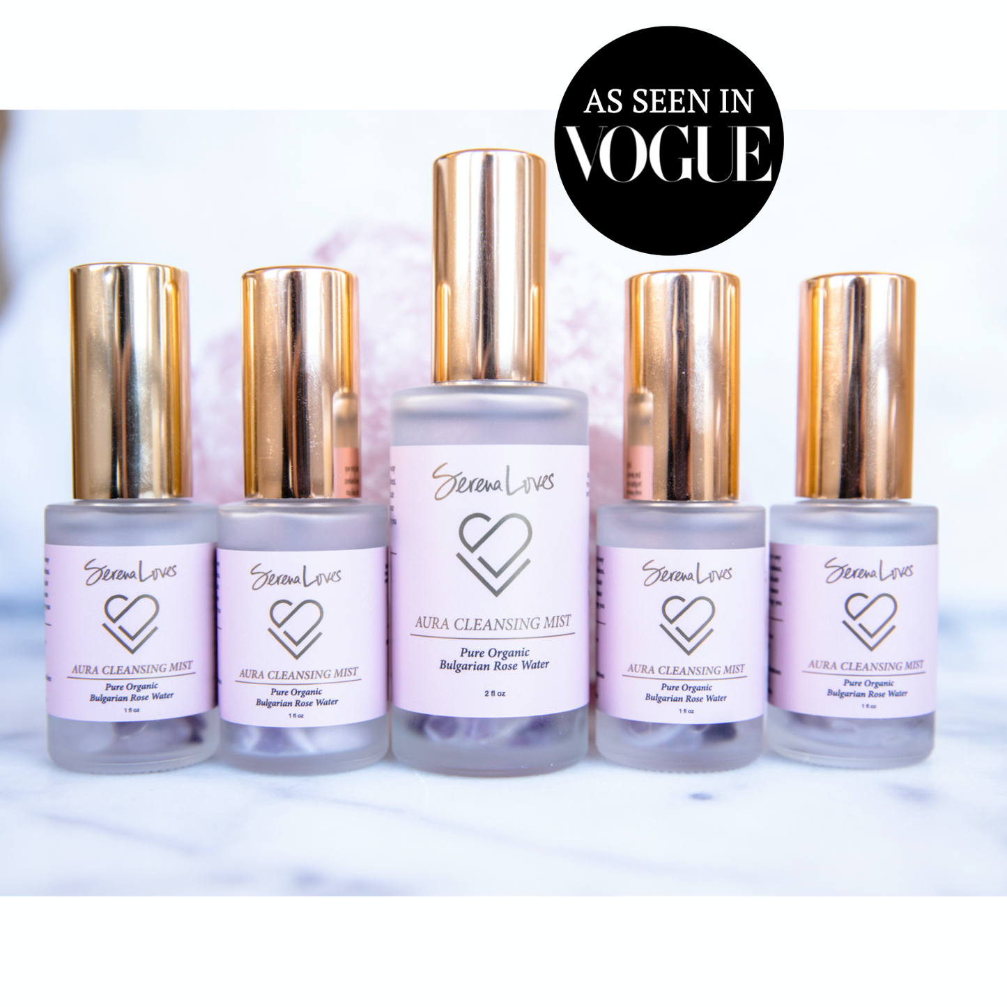 Aura Cleansing Mist with Pure Organic Bulgarian Rose Water
