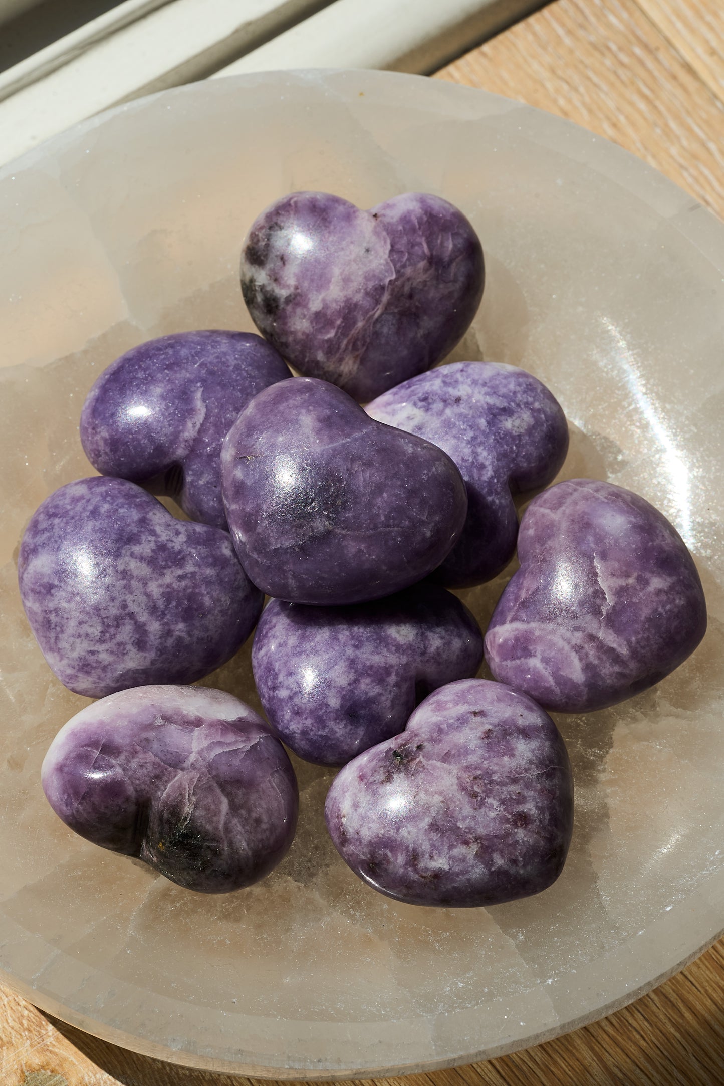 Lilac Lepidolite Heart