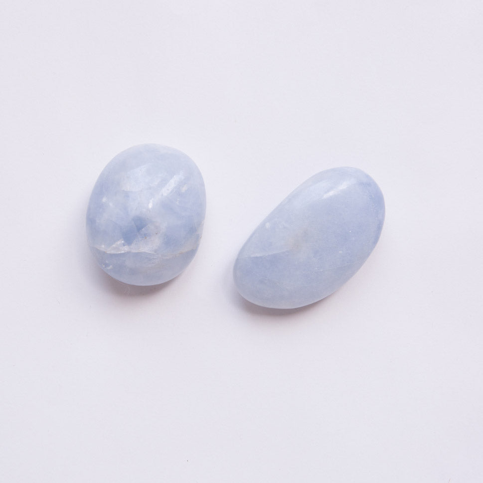 Blue Calcite Palm Stone