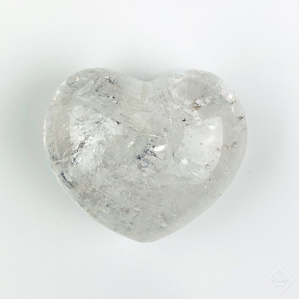 Puffy Clear Quartz Heart