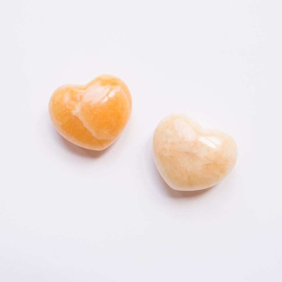 Orange Calcite Heart