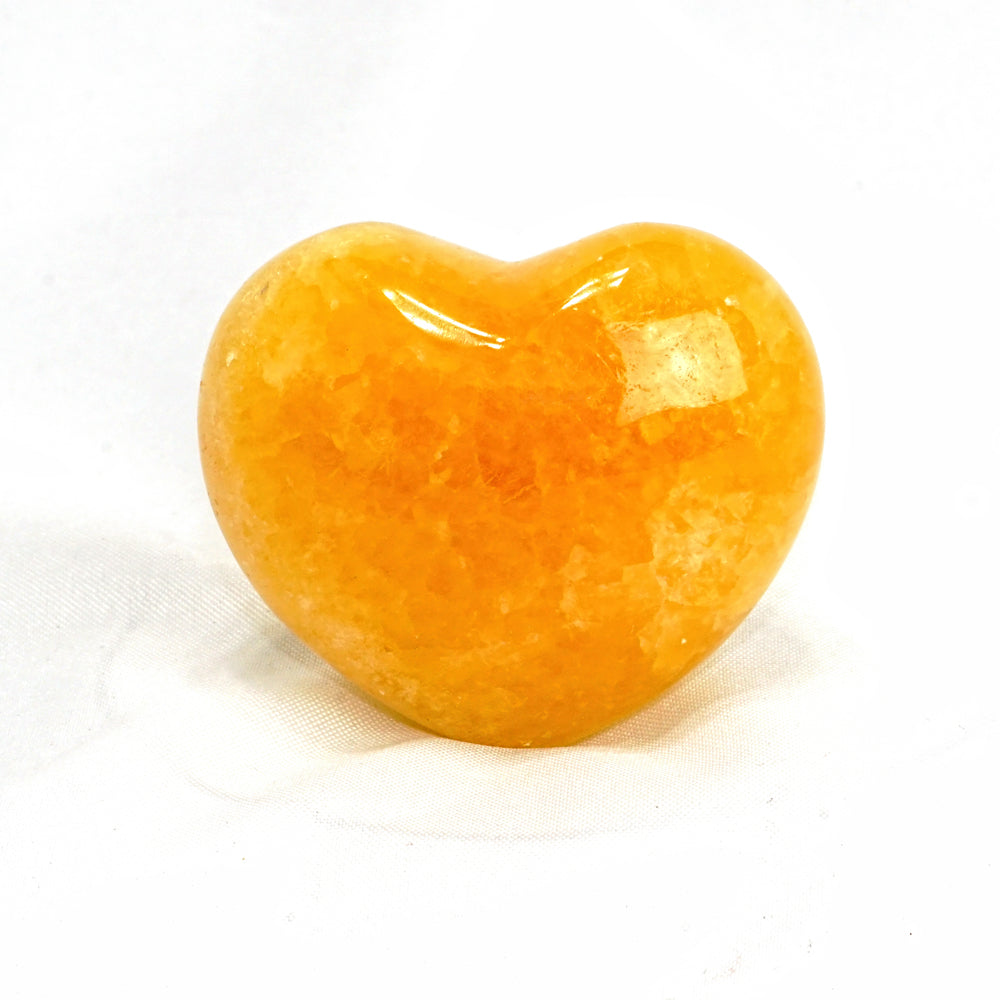 Orange Calcite Heart