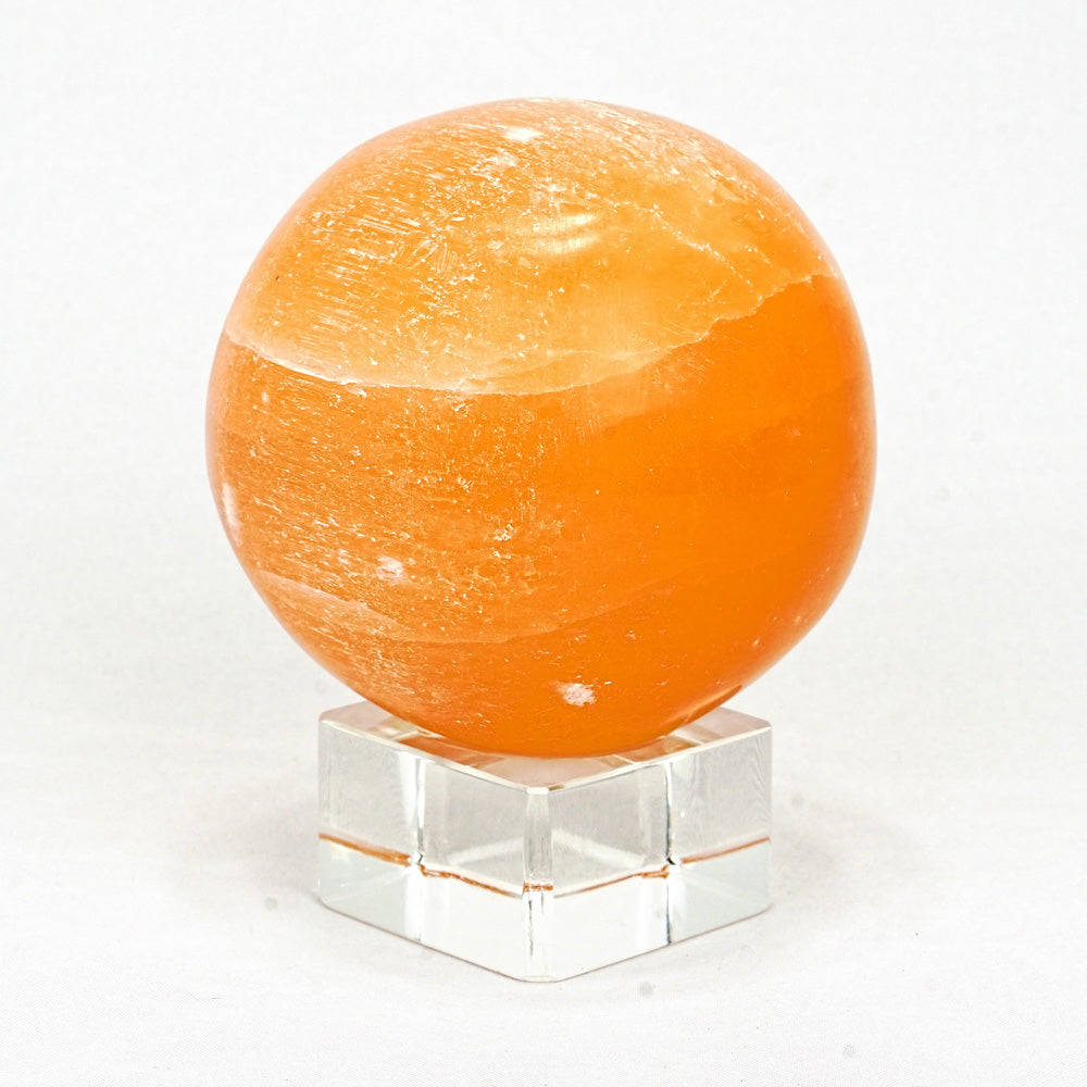 Peach Selenite Sphere