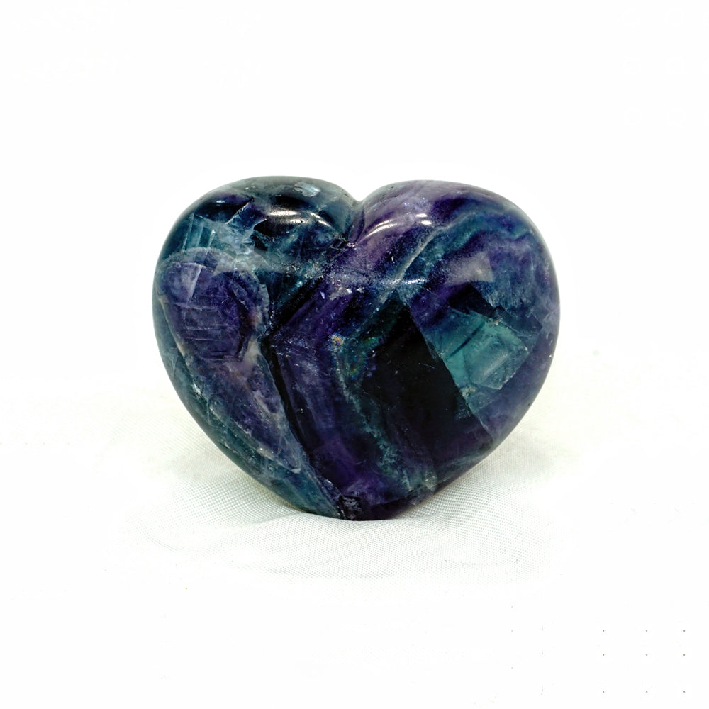 Rainbow Fluorite Heart